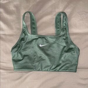 Nike Women's Green Sports Bra Satin Finish Size Small